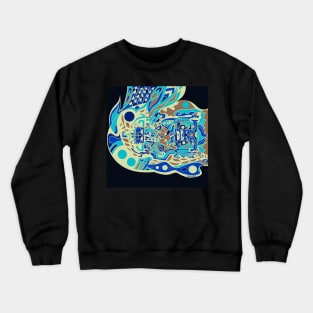 mister pakal the mayan astronaut in codex ecopop tpween2022 wallpaper of mexico Crewneck Sweatshirt